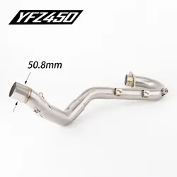 Motorcycle ATV exhaust Head pipe For YAMAHA YFZ450R YFZ450X YFZ450RSE YFZ450REL YFZ450XSE 2009-2023 YFZ 450 exhaust front pipe