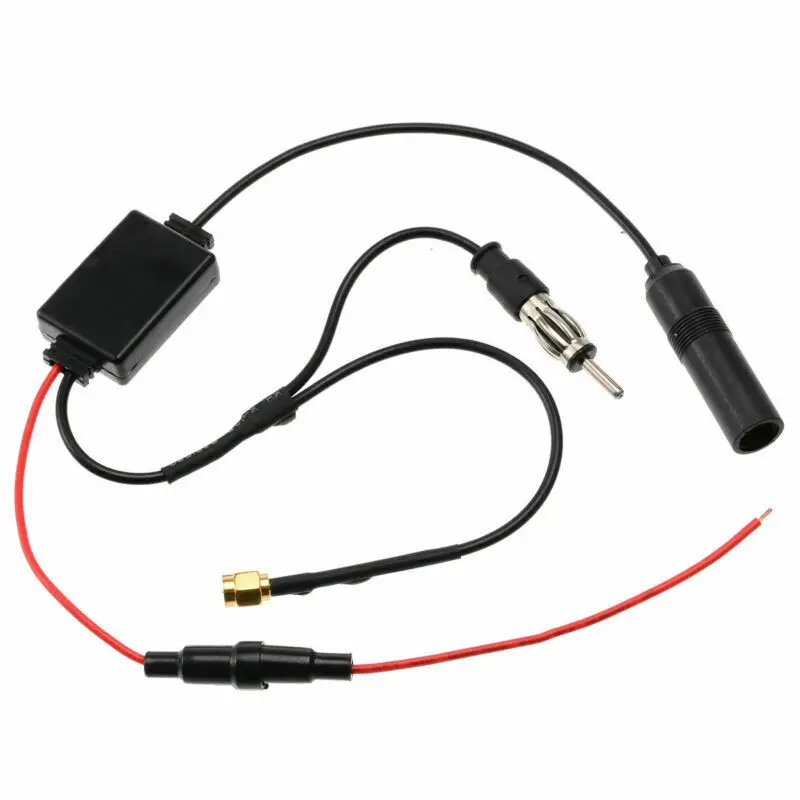 3 in 1 Stereo Aerial DAB AM FM Radio Car Antenna Amplifier Splitter Signal AMP Booster Automobiles Accessories