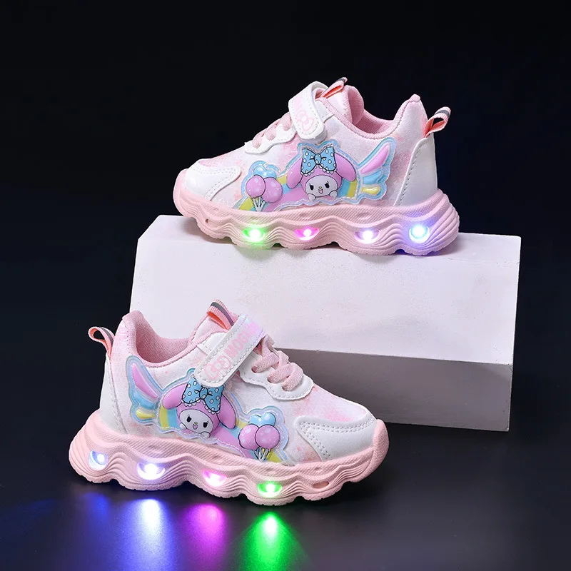 

0-6Years Kids LED Sport Shoes Running Shoes Fashion Children Tennis Shoes Girls Luminous Casual Sneakers Basket Shoes