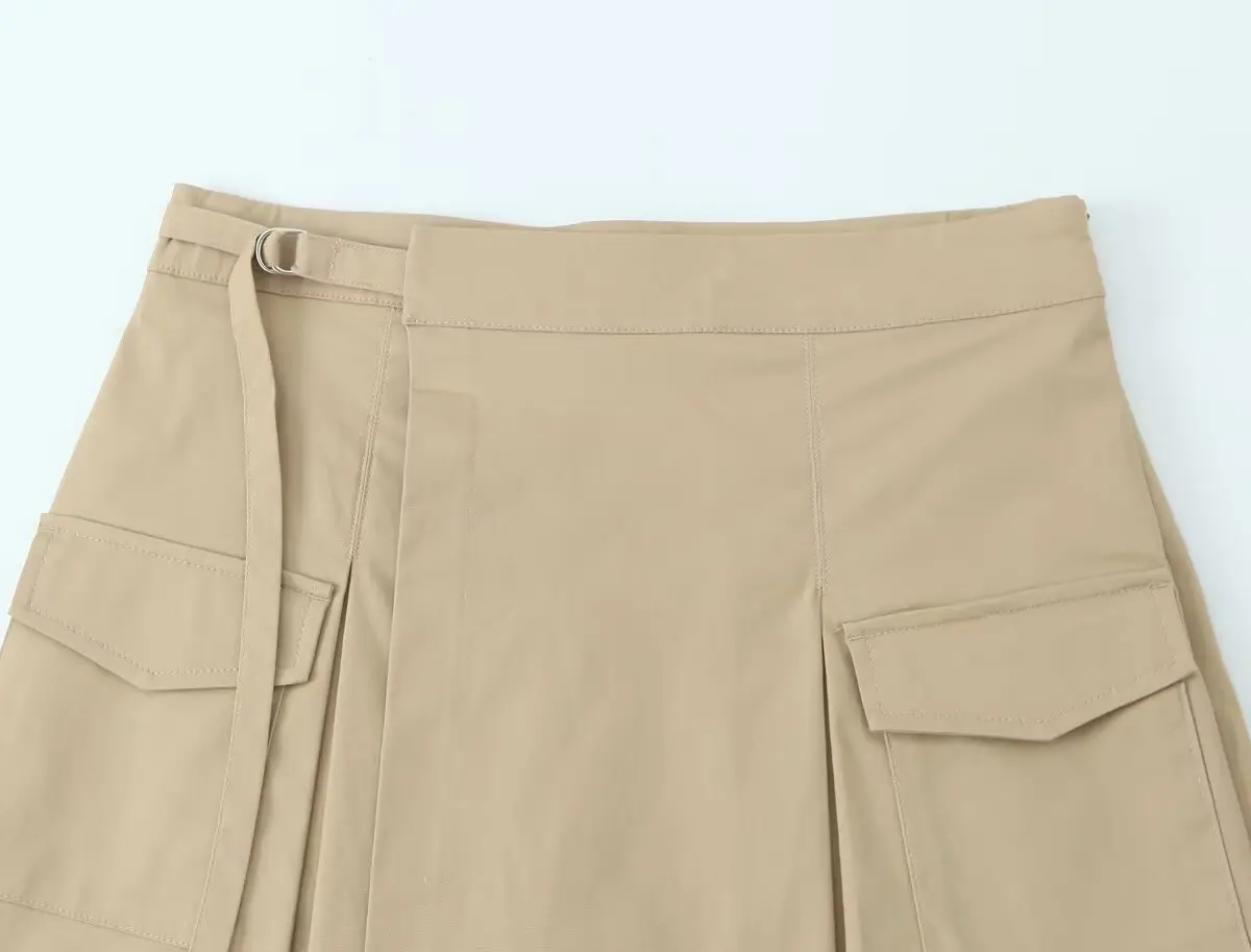 2025 Summer New Arrivals Women's Wear Casual Chic Workwear Wide Pleated High Waisted Culottes