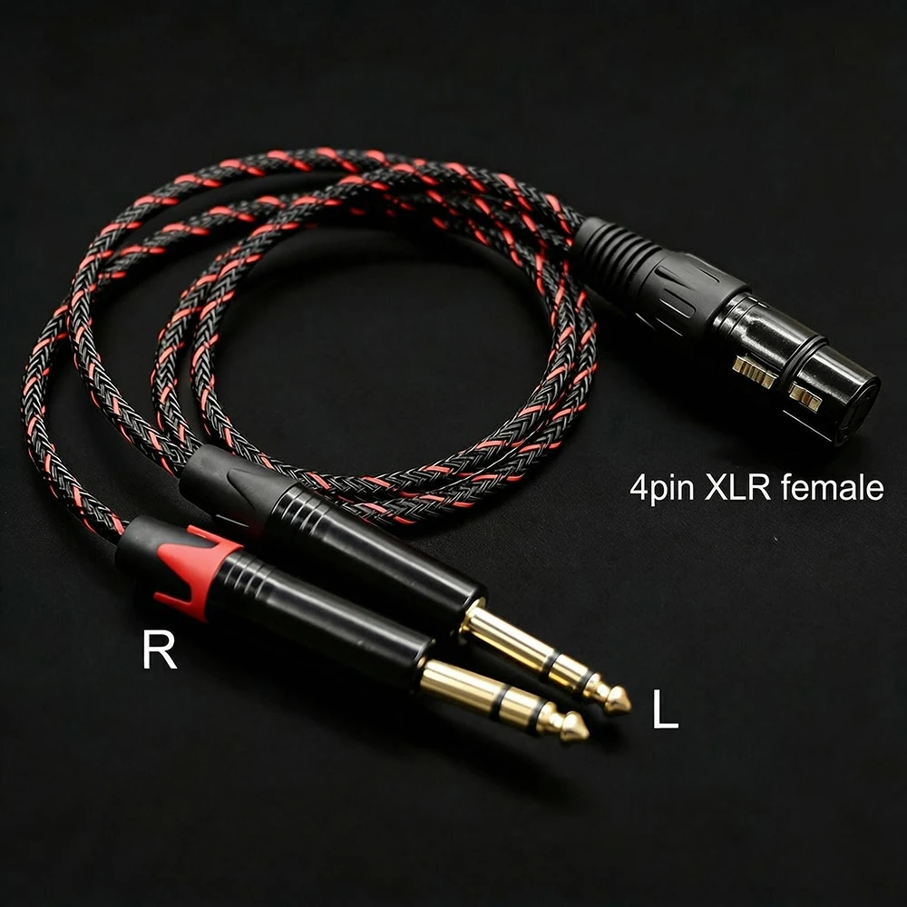 Aouyade High quality 2 TRS to four pin balanced XLR/TRS female connector wire
