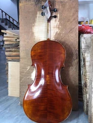 Tiger Maple solid wood Cello 4/4 3/4 Spruce panel student cello stringed instrument beginner professional violoncello Free ship