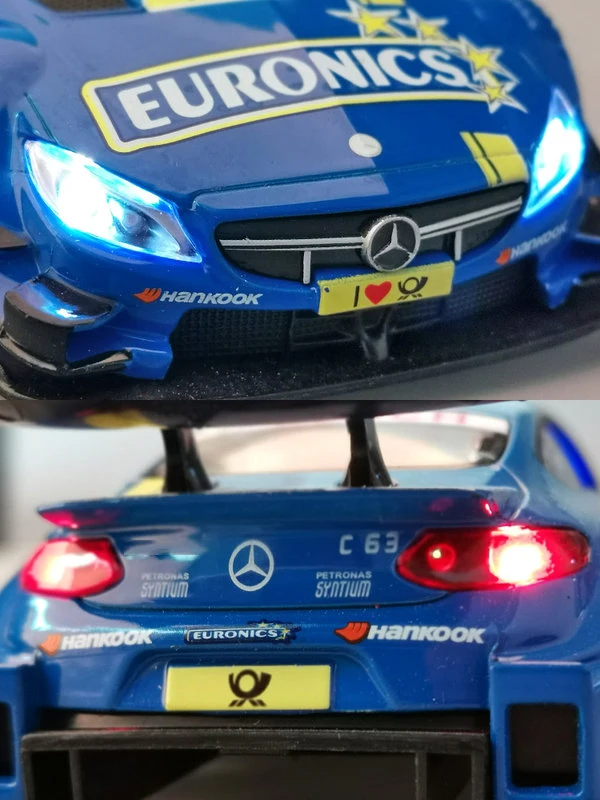 1:32 Mercedes-Benz C63 DTM Rally Car Alloy Car Die Cast Toy Car Model Sound and Light Toy Collectibles Birthday gift