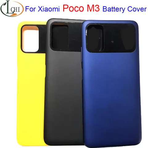 Xiaomi Poco M3 배터리 커버 M2010J19CG 후면 유리 패널 후면 하우징 케이스 6.53