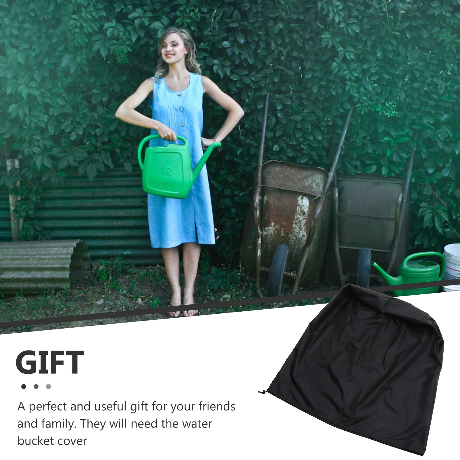 

Foldable Oxford Cloth Waterproof Outdoor Cover Rain Bucket Protector Dustproof Protective Sleeve for Garden