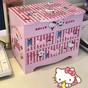 Vintage selling 2012 Hello Kitty Sanrio Pink Wood Jewelry Box Desk Organizer Y2K Rare