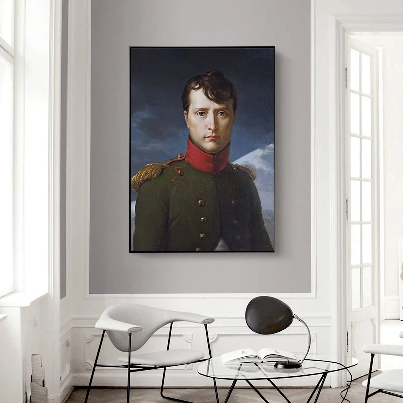 Napoleon Bonaparte Portrait Crossing The Alps Coronation of Napoleon I Painting Canvas Poster Print for Living Room Home Decor