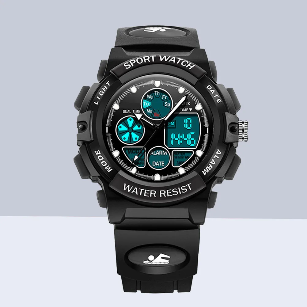 30M Waterproof Digital Kid Watch LED Alarm Calendar Stopwatch Dual Time 12 24H Kids Wristwatch for Children 3 13 Years Sport
