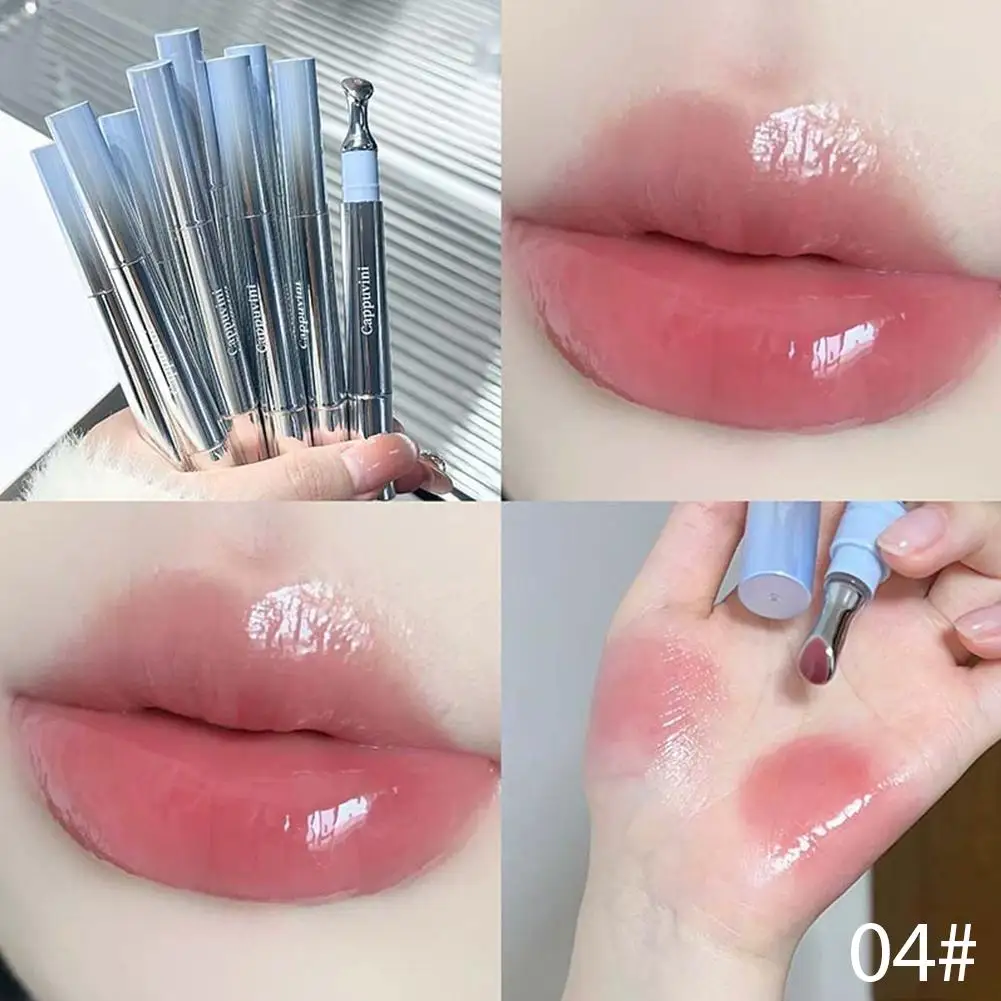 ل Cappuvini مرآة ملمع الشفاه جوهر ملمع الشفاه الزجاج عارية الصقيل الشفاه ملمع الشفاه الأبيض طالب أحمر الشفاه الشفاه الحزب الوطني U3K6