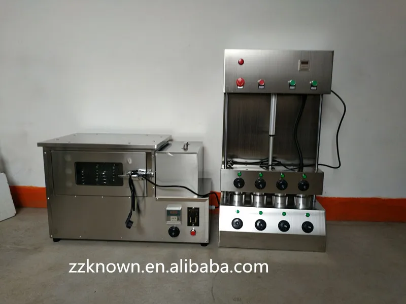 2022 Automatic 4 Molds Pizza Cone Maker Electric Pizza Oven Display Showcase With Production Line for Making Pizza