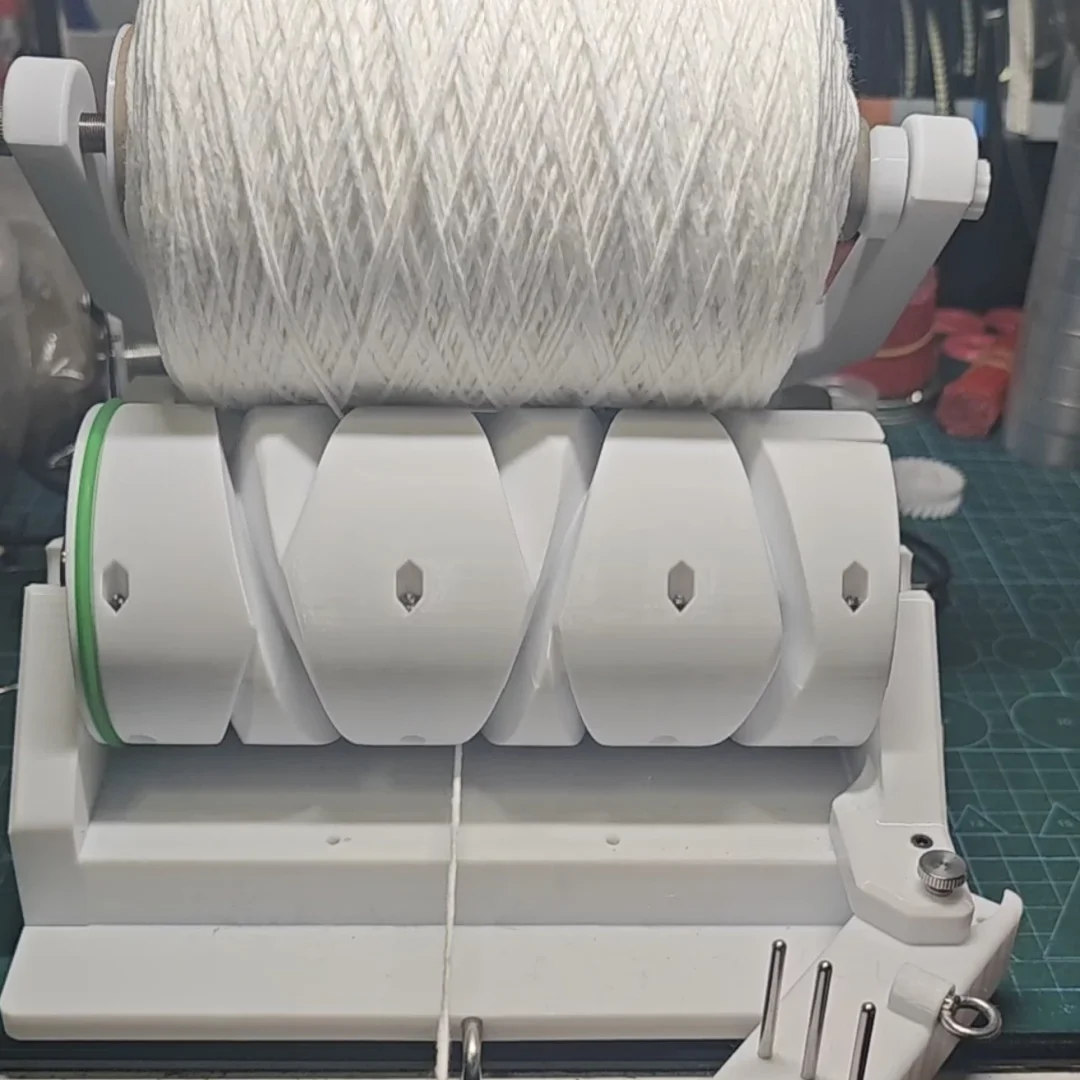 Desktop Yarn Twisting Winder Machine Timing Function Anti‑Burn Quick‑Disassembly Spool Barrel One‑Key Folding Yarn Rewind Tool