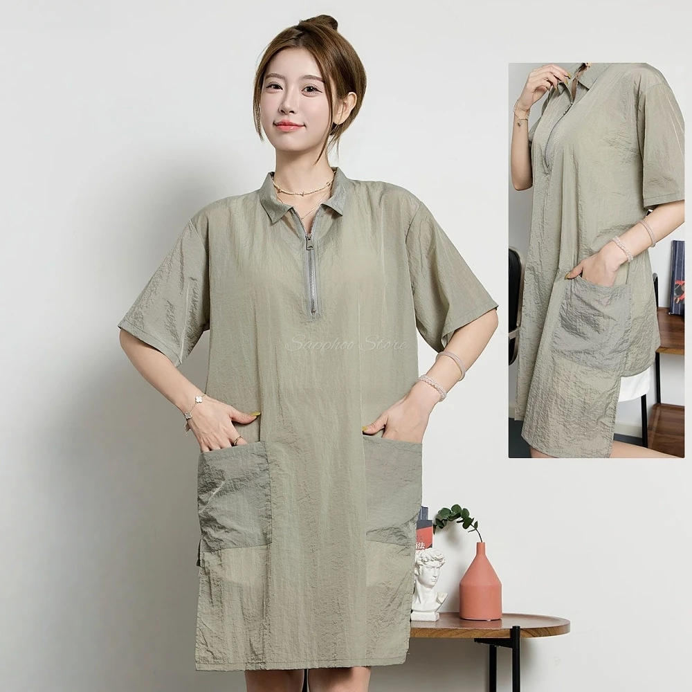 Pet Dog Grooming Clothing Long Style Pet Shop Groomer Uniform Waterproof Anti Hair Working Clothes Hair Salon Hairdresser's Robe