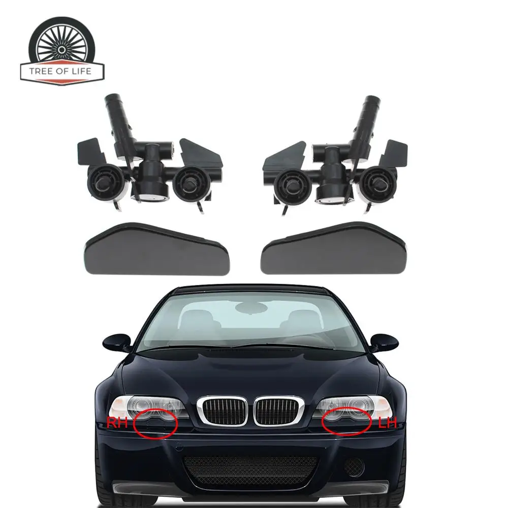 61677066847 For BMW 3 Series E46 1997-2005 Front Bumper Headlight Washer Spray Nozzle Jet Cover Cap 61674290867 61674290868