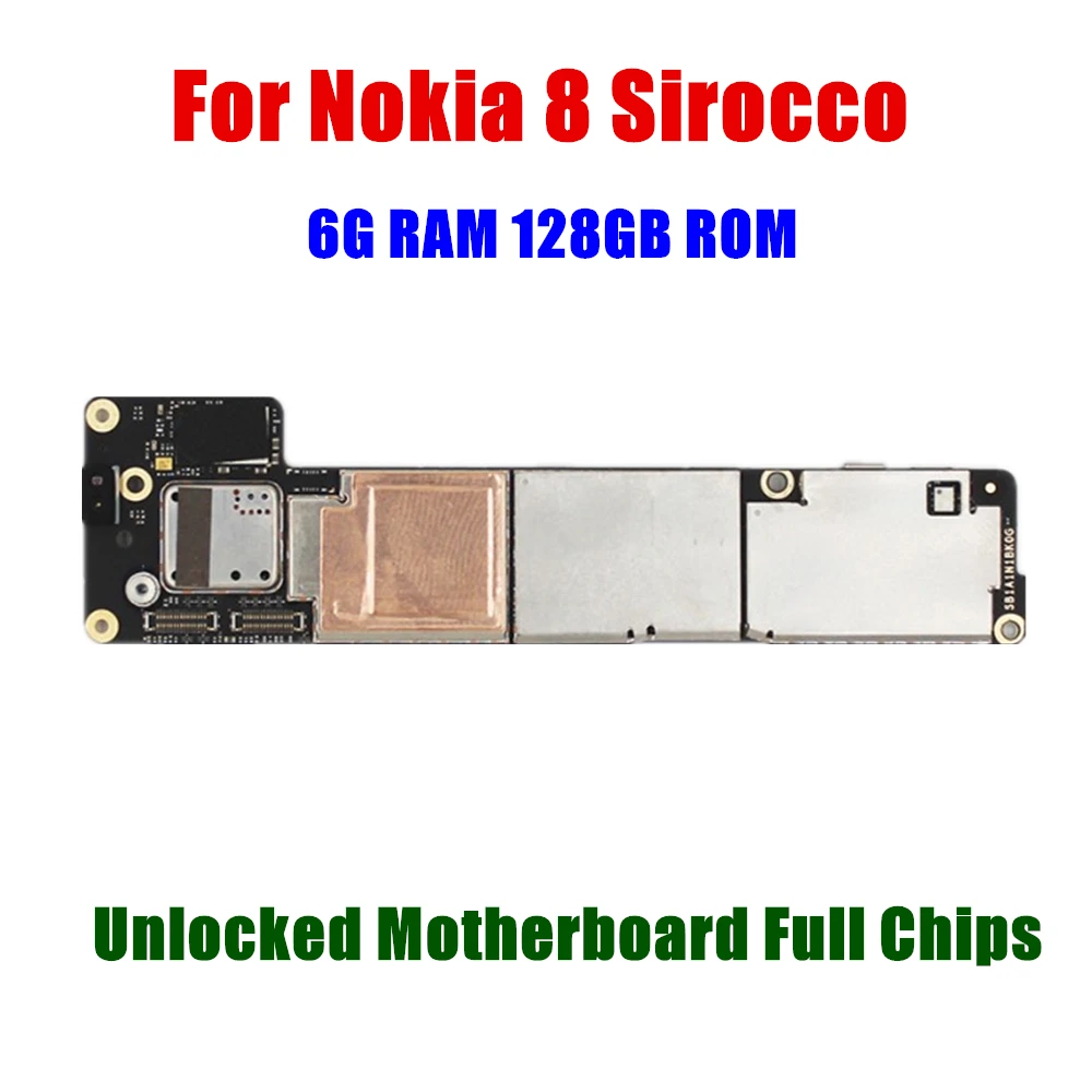 Unlocked Mobile Electronic panel mainboard Motherboard Circuits With Firmware For Nokia 8 Sirocco 6GB Ram 128GB Rom