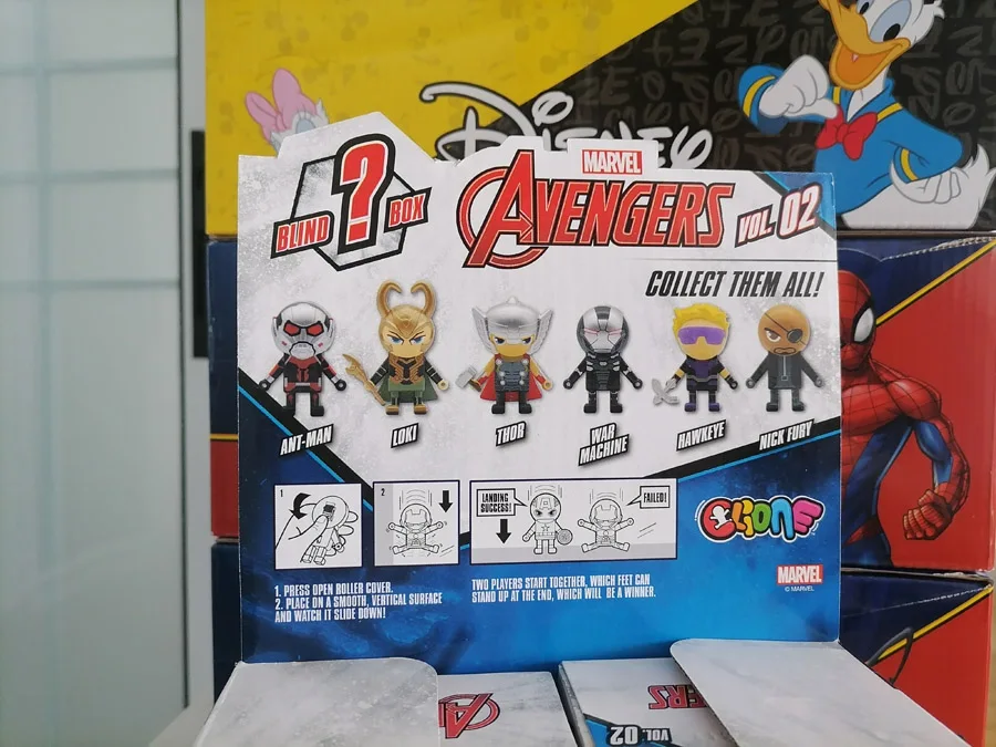 Marvel Avengers Dynamic Wall Climbing Blind Box Ant Man Thor Loki Nick Fury Doll Gifts Toy Model Anime Figures Collect Ornaments