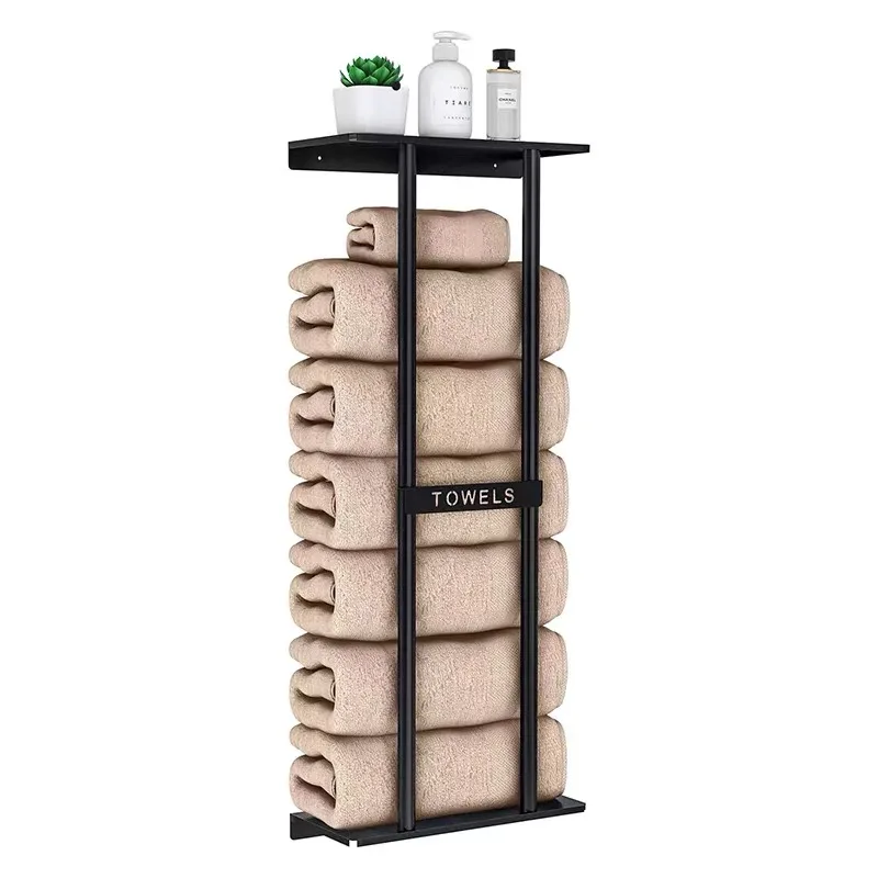 Concealed Vertical Towel Rack Intelligent Timing Wall Mounted Gold Shelf Heating Warmer