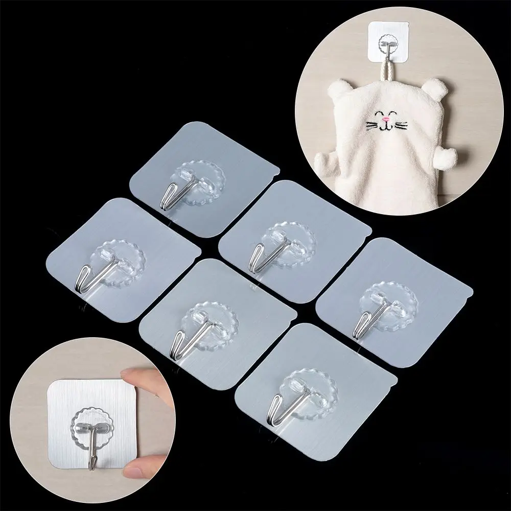 1/5/10Pcs Set Kitchen Home Sticky Wall Hanger Sucker Non Trace Hooks