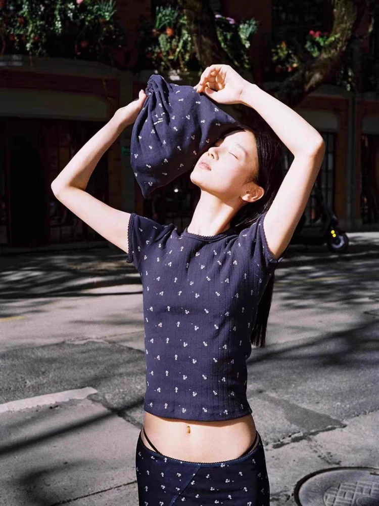 

Eve Jinyuan Anti-Aging Lace Floral Slim Fit ort Sve T-shirt Casual orts Set Женский летний хлопковый комплект Moisture ng rou...