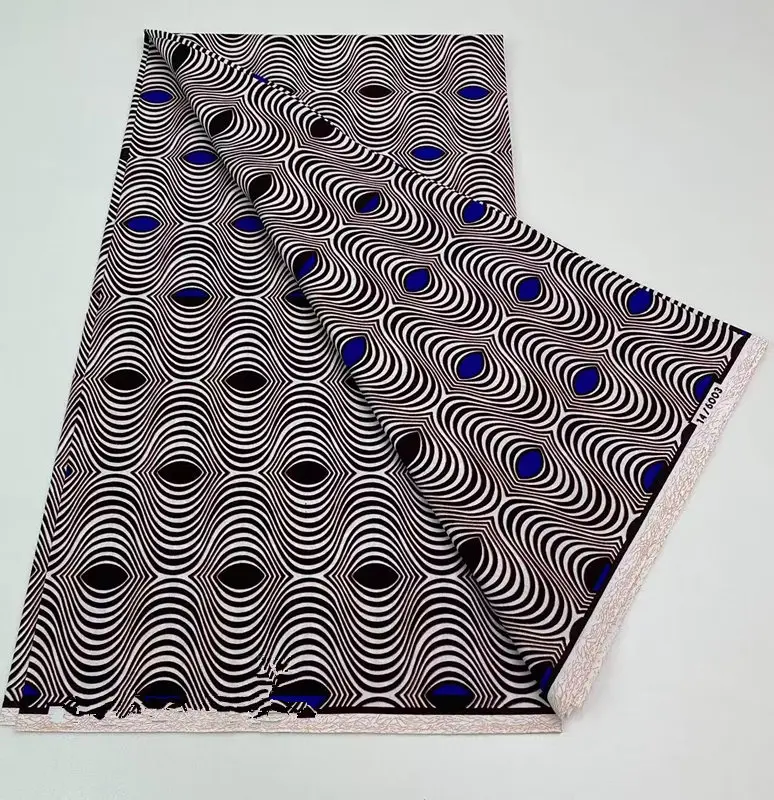 

2024 New Hot Sale African Wax Fabric Cotton Material Nigerian Ankara Block Prints Batik High Quality Sewing Cloth
