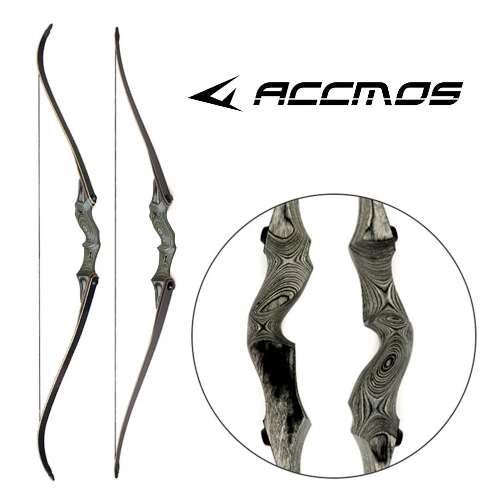 

Рекурсивный лук для стрельбы из лука, 60-дюймовый лук с лесом, 30-60 фунтов, охотничий лук для левой и правой руки, традиционный длинный лук для стрельбы из лука