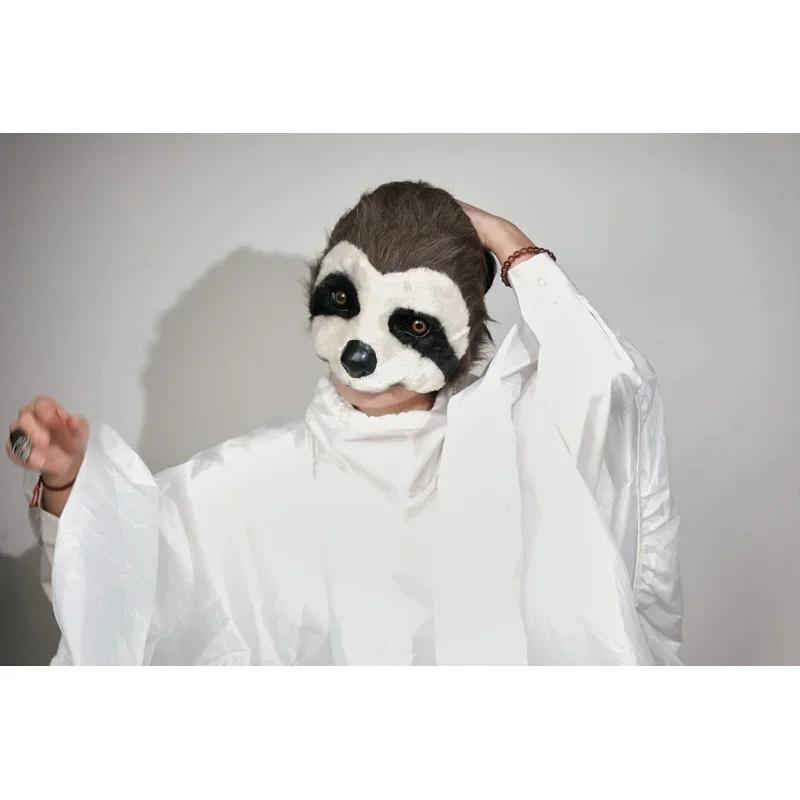 Cosplay Plush Sloth Mask Half Face Cute Animal Mask Masquarade Party Ball Mardi Gras Mask Halloween Funny Cosplay Costume Props