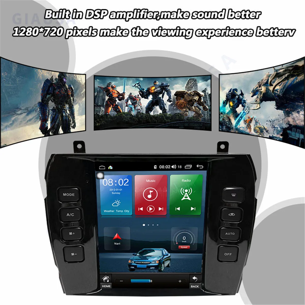 8+256GB Android 13 For Jaguar XJ XJL 2004-2008 Tesla Radio Carplay GPS Navigation Auto Audio Stereo Head Unit Multimedia Player