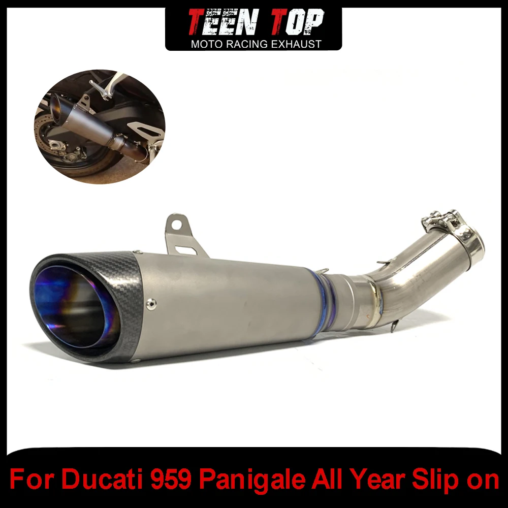 

Moto Middle Link Pipe Slip On For Ducati 959 Panigale Exhaust Middle Connection Pipe Muffler No DB Killer Exhaust Elbow Tube