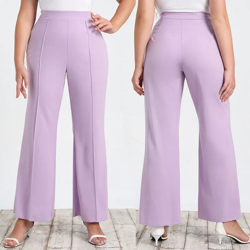 

Женские летние повседневные брюки больших размеров с высокой талией, прямые брюки для йоги, уличные брюки цвета Faion, одежда больших размеров