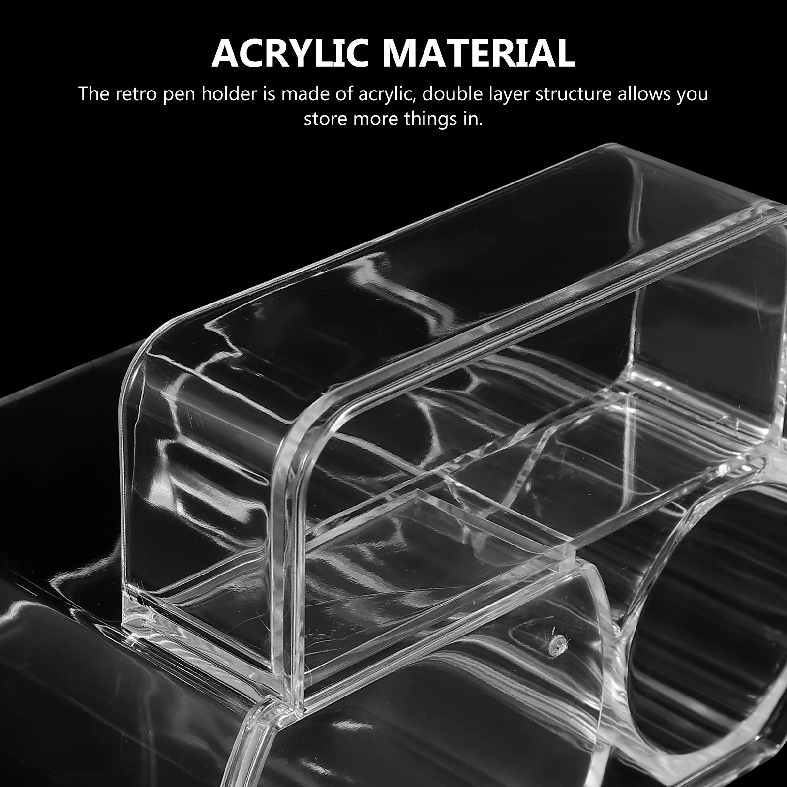 Nagel Werkzeug Lagerung Box Desktop Acryl Doppel Schicht Schleif Fall Maniküre Organizer Kosmetik Halter Multifunktionale Stift Pinsel