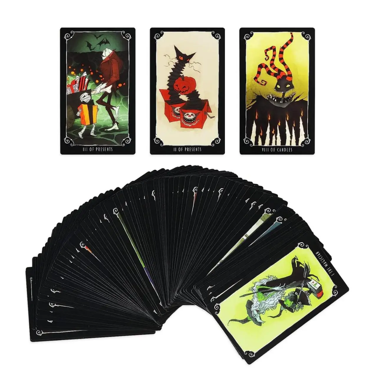 Big Size 12x7cm English Cards The Nightmare Before Christmas Tarot Deck And PDF Guidebook Board Game Divination Tell the Future