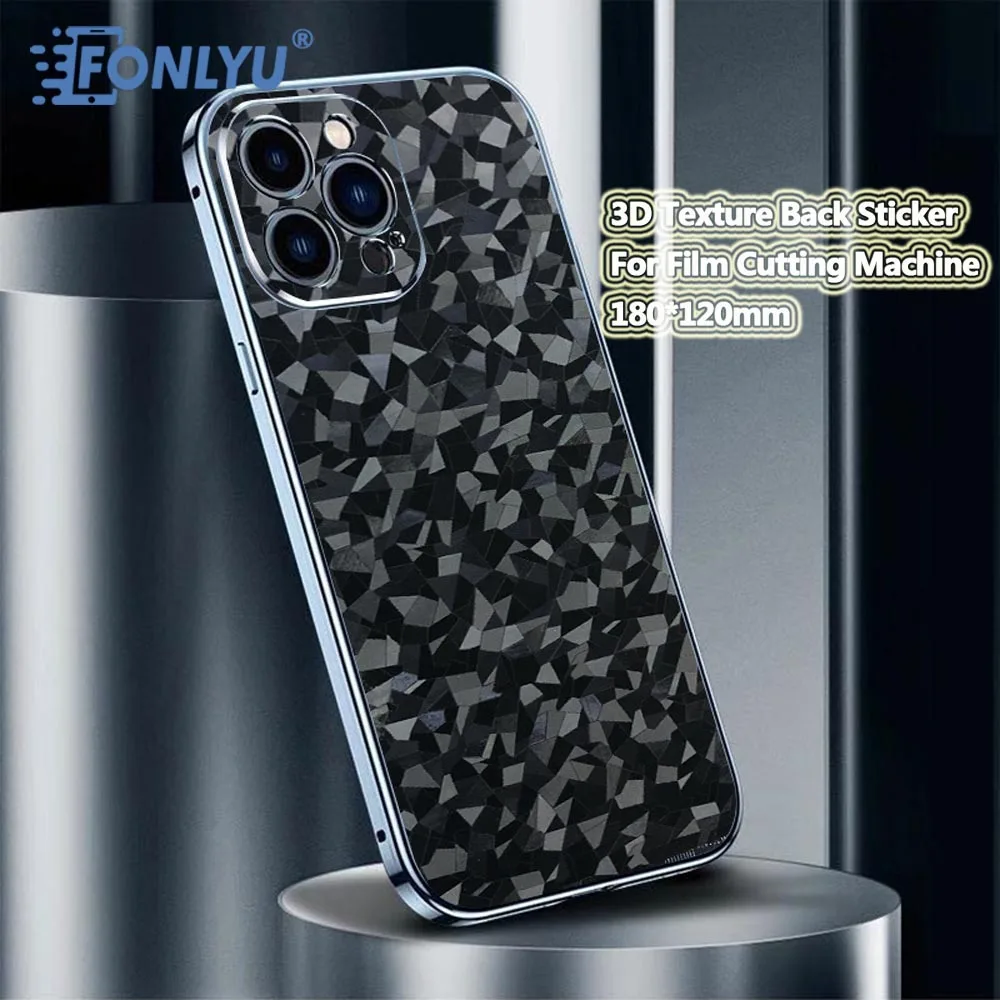 50pcs 3D Texture Back Film Protector Sticker For Blade Cutting Machine Universal Cutting Film Decorative Back Cover For iPhone