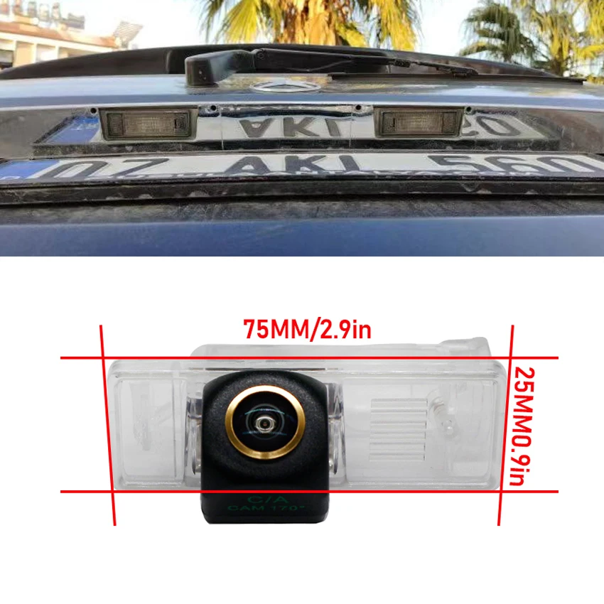 Car Rear View Reverse Camera Golden Fisheye Lens AHD HD For Mercedes Benz Vito Viano Sprinte 2006~2016 Sprinter B Class W639