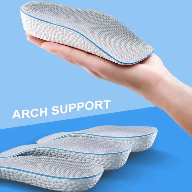 Men Height Increasing Insoles Sneaker Heel Lift Memory Foam Soft Insole Shock absorbing sole Arch Support Half Cushion cuttable