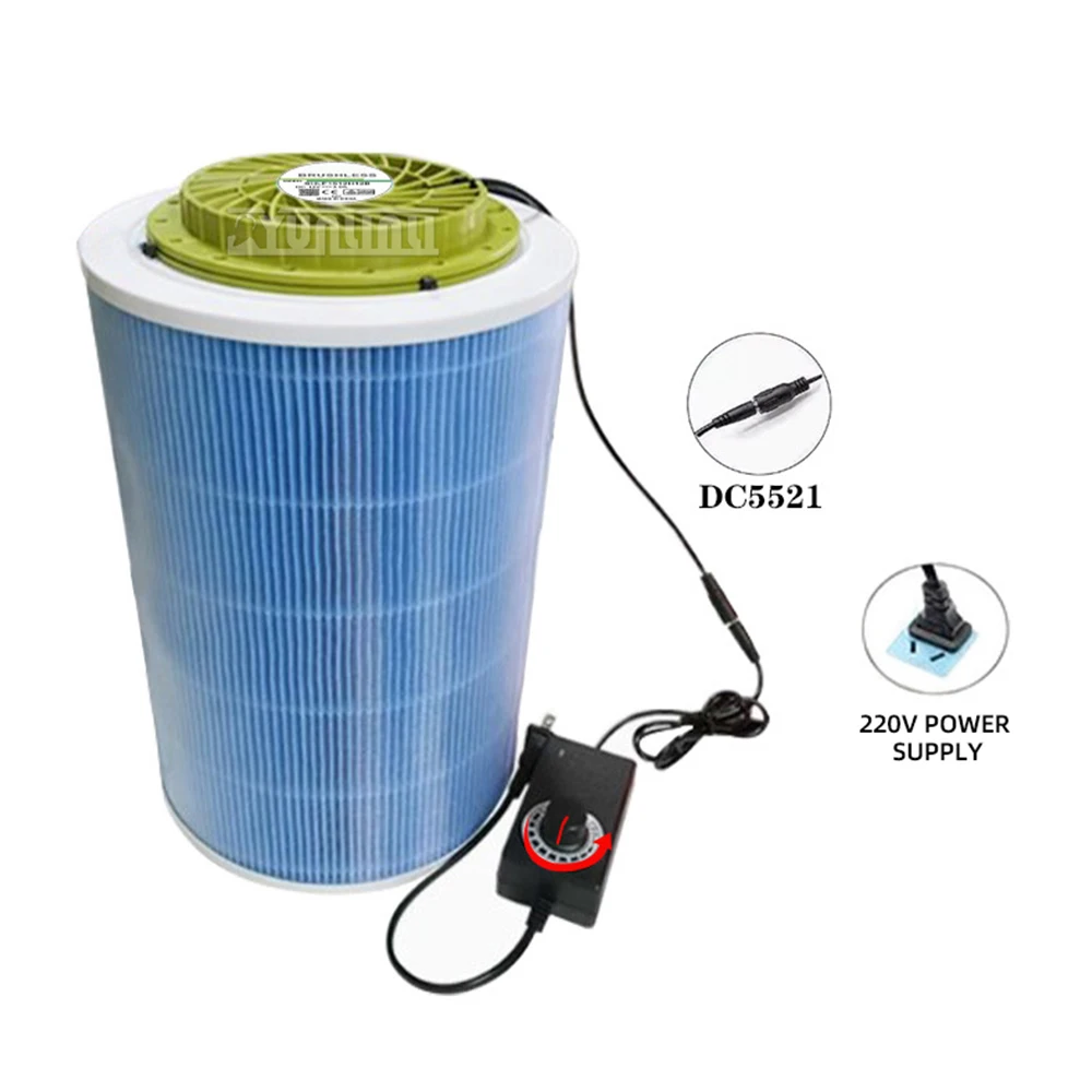 Adjustable Air Purifier Circular Cooling Fan Home Office Use Energy Efficient Conversion Ventilation Fan