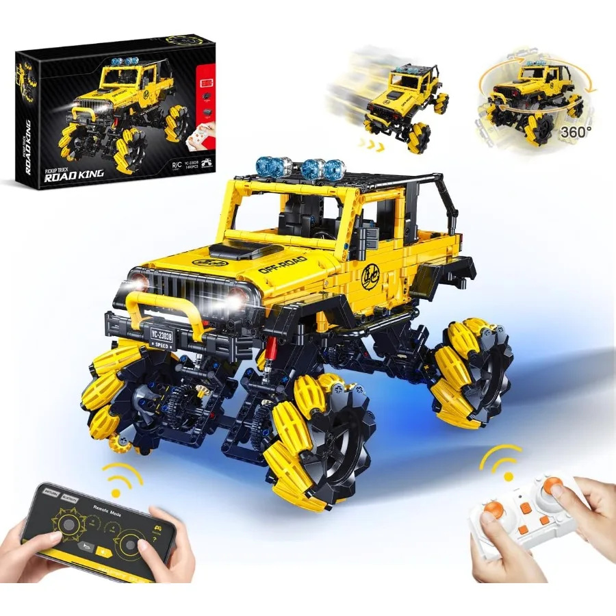 

Комплекты для сборки внедорожных автомобилей с дистанционным управлением для взрослых: Advanced Technic Pickup Truck Building Blocks Игрушки для STEM Engineeri