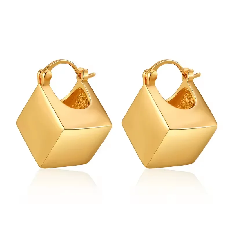 

XXX-YYY Personality Metallic Square Elegant Earrings Jewelry for Women Exquisite Smooth Party Gifts Personality Accessories