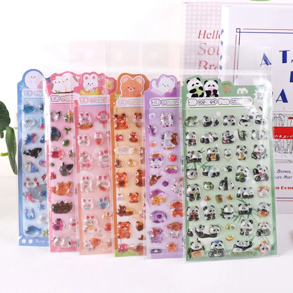 Cute Particle 3D Embossed Decals DIY Sweet Candy 3D Relief Stickers Decorative Multi-Purpose Paper Candy Stickers