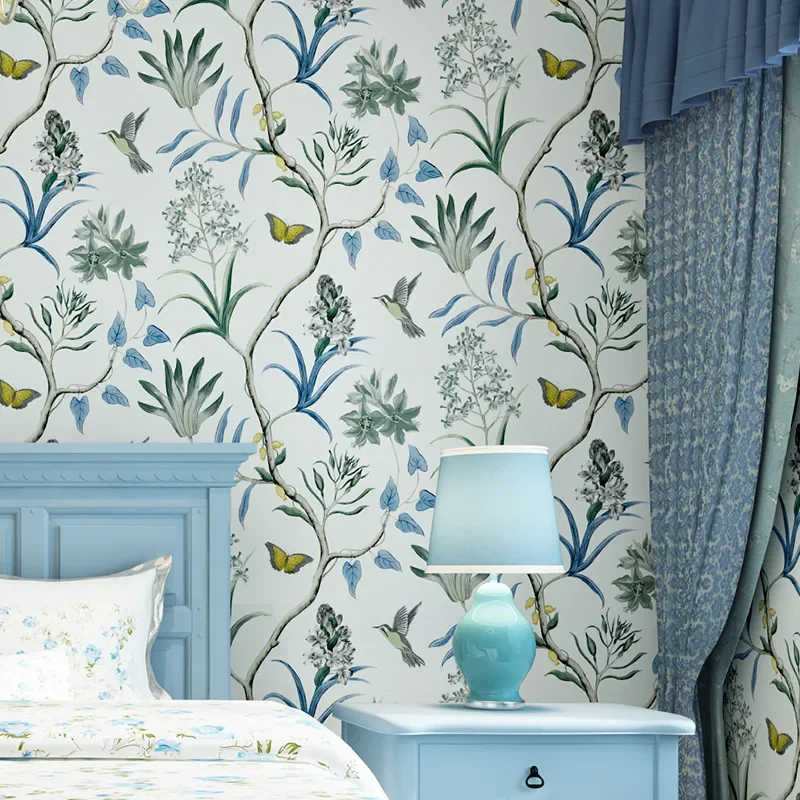 beibehang American rural garden birds flowers mural wallpaper for walls 3 d papel de parede 3d flooring wall papers home decor