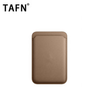 TAFN Magnetic Type Luxury Saffiano Leather Card Holder For Apple Iphone15 14 Mag Safe Carbon Fiber Wallet For Phone Accessories