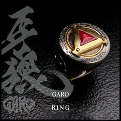 Masked Rider Garo Emblem Ring Woman Kamen Rider Triangle Rings Man Fashion Accesorios Kawaii Jewelry Cosplay Prop Friend Gift