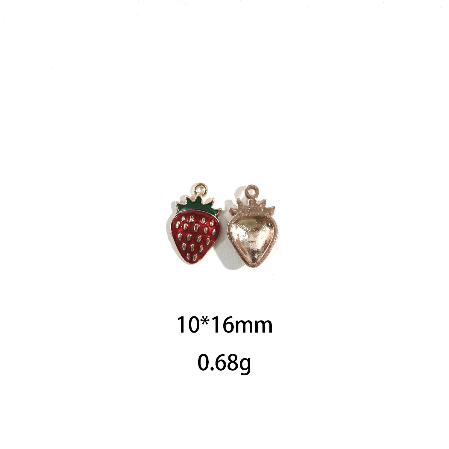 10pcs Cute Enamel Red Fruits Charms for Earrings Apple Strawberry Watermelon Cherry Charms Pendants for DIY Jewelry Making