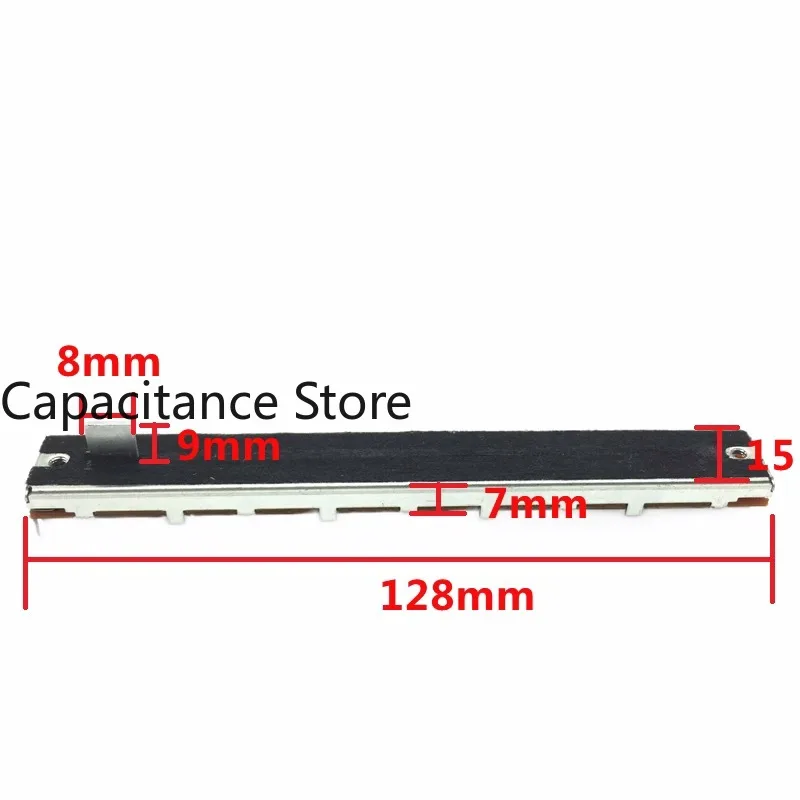 5PCS Total length of SC1009G direct sliding potentiometer 128mm B10K volume fader for two-channel 6-pin mixer.