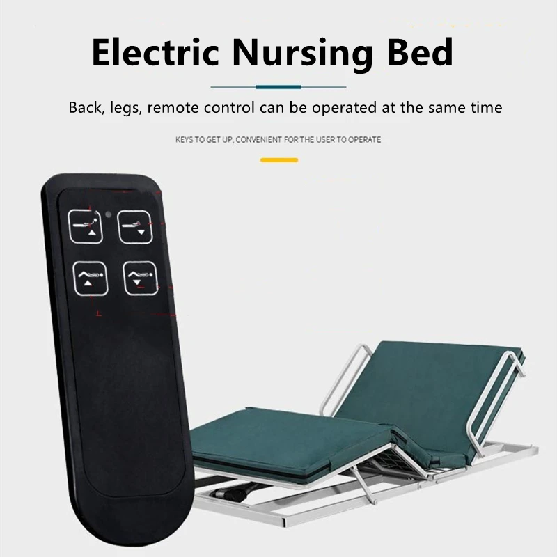 Elderly Electric Assist Nursing Bed Backrest Frame Automatic Foldable Auxiliary Mattress for Paralysed Patients Get Up Booster