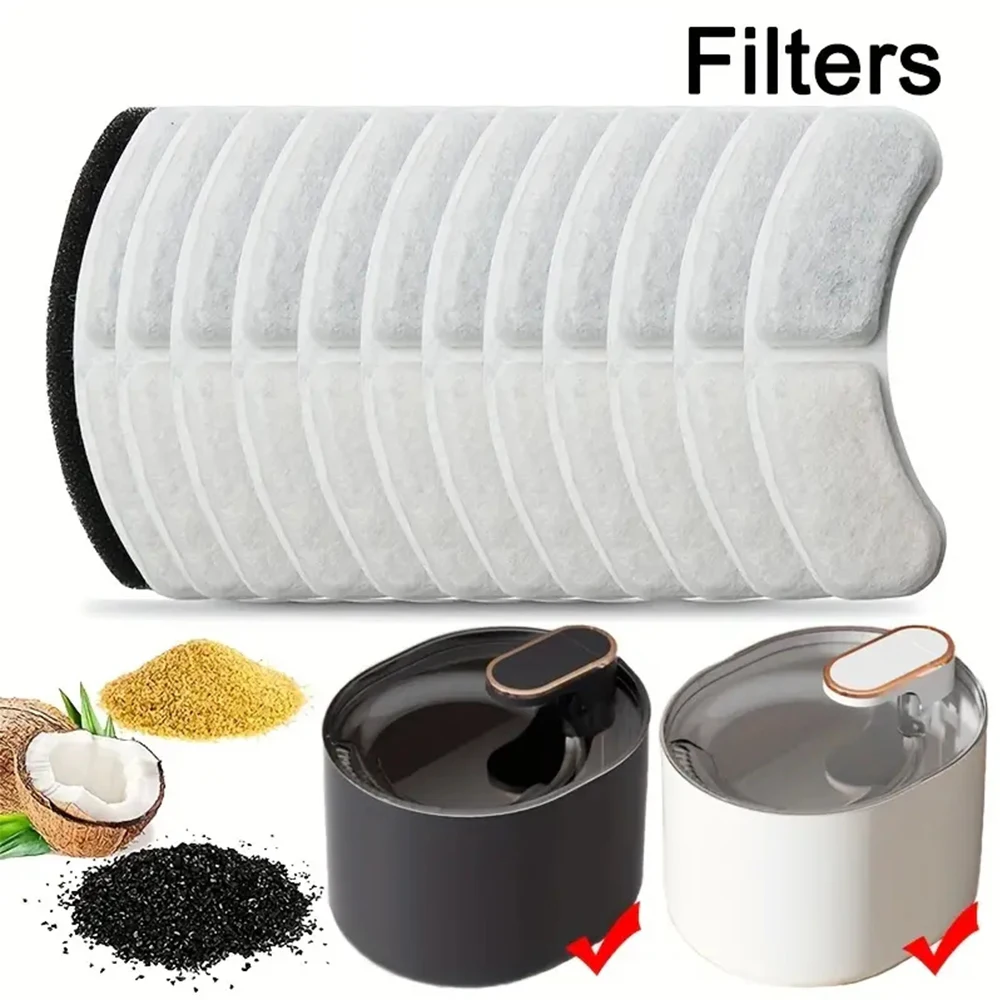 CT2028 Activated Carbon Filter , Cat Water Fountain Replacement Filters For Pet Cat Dog Automatic Drinking Fountain Accessories