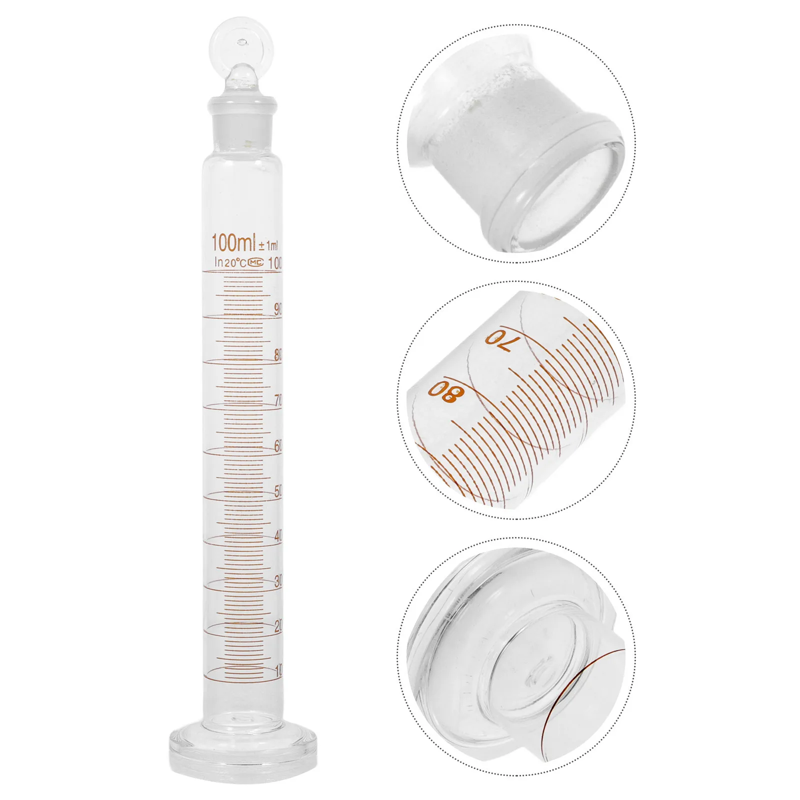 

1Pcs Professional Glass Measuring Cylinder Graduated Cylinder Roll-Resistant Base Precise for Lab Use