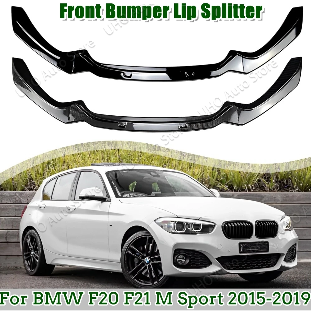 

For BMW F20 F21 118i 118d 120i 120d M135i M140i M-Pack 2015-2019 Front Bumper Lip Splitter Spoiler Maxton Style Trim Body Kits