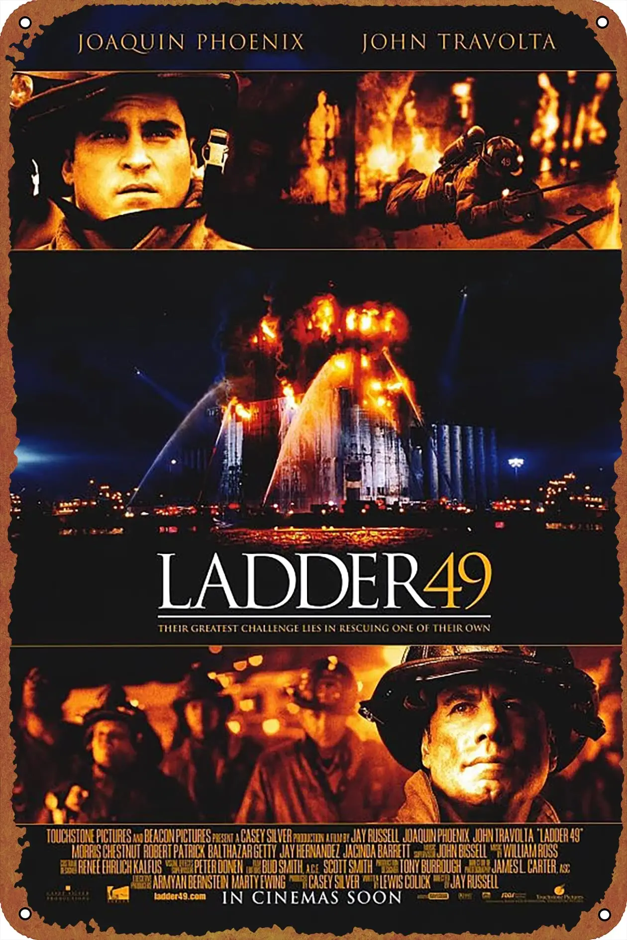 Ladder 49 Movie Poster Decoration Family Restaurant Bar Cafe Wall Retro Decoration Sign Tin Logo 12x8 Inch