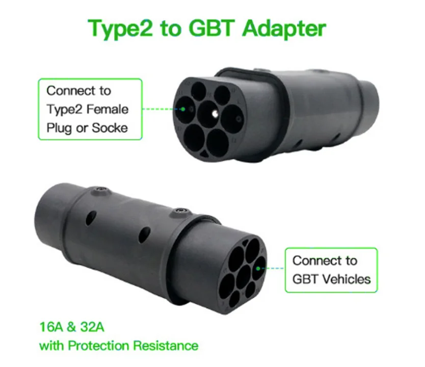 gbt to type 1 J1772 Charging Adapter TPC to Type1 Adapter Type 2 To schuko 32A  Type 1 Male EV Adapter