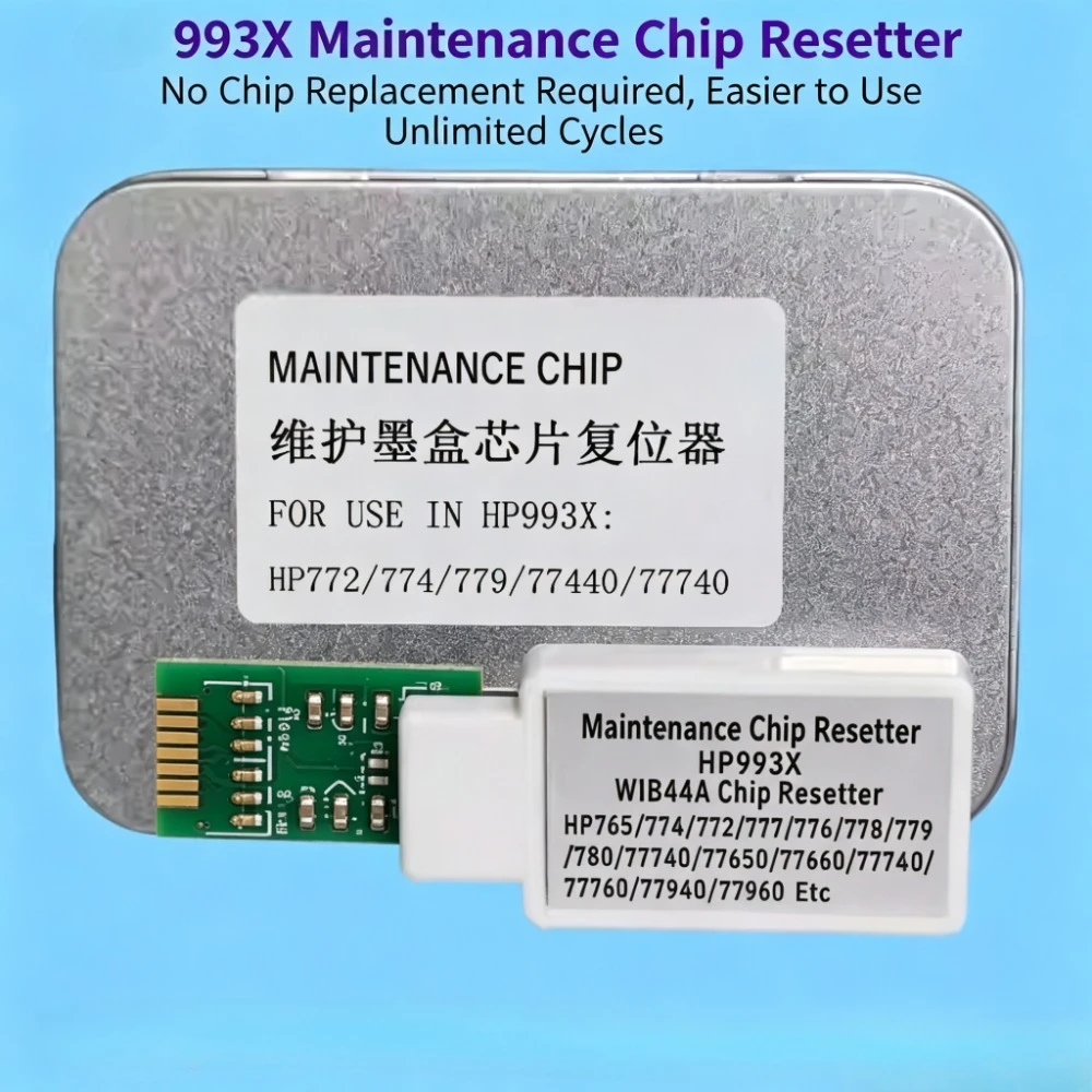 No Chip Removal Required Waste Ink Tank Chip Resetter for HP 993X W1B44A PageWide Printer 772 774 77740 77440 77650 77940 77960
