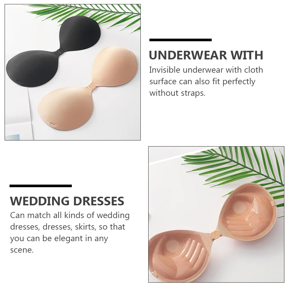 

1Set Chest Sticker Invisible Adhesive Strapless Bra Silicone Bra Push Up for Dress Wedding Dress Skirt Chest Sticker